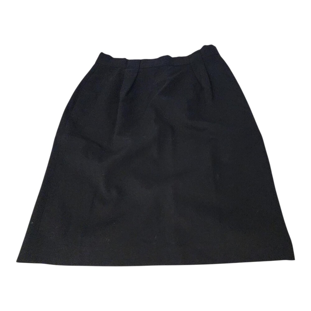 Jones New York Skirt Womens 14 Black Wool A-Line Knee Length Lined Made USA - Picture 2 of 10